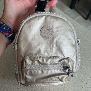 Kipling Shimmering Beige Mini Bag